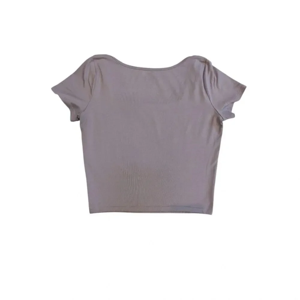 Hollister Stretchy Crop Baby Tee Short Sleeve Size M